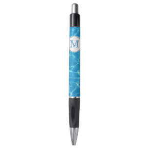 Sparkling Blue Swim Team Pool Blue Water Monogram