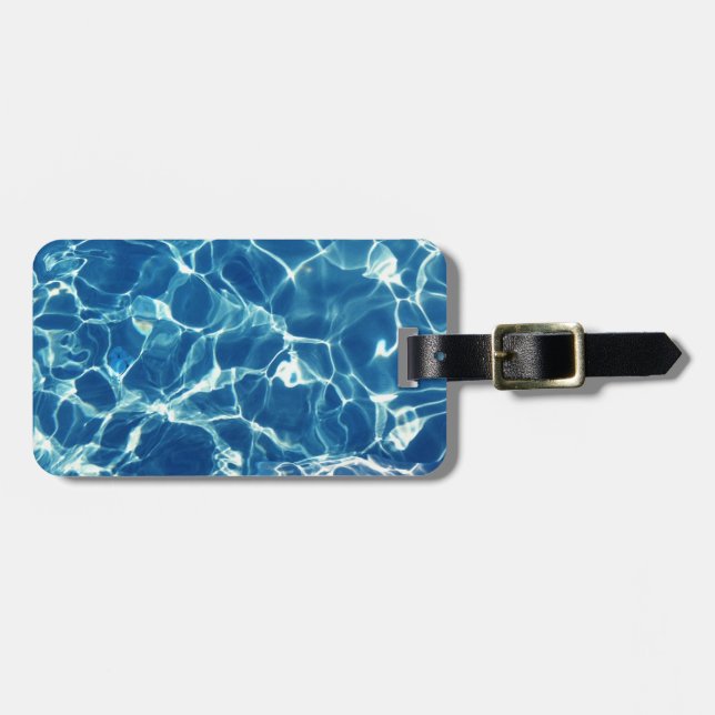 Sparkling Blue Water Luggage Tag (Front Horizontal)