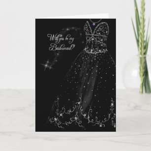 Sparkling Bridesmaid Request Invitation