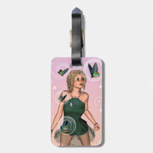 Sparkling Butterfly Fairy Fantasy Art Luggage Tag