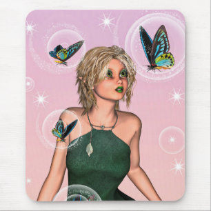 Sparkling Butterfly Fairy Fantasy Art Mouse Mat
