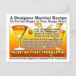 Sparkling Candy Corn Martini Recipe Postcard
