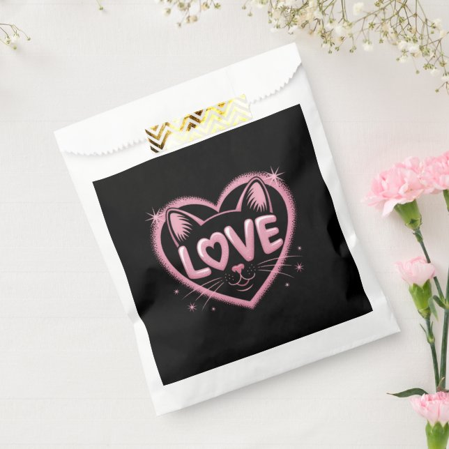 Sparkling Cat Love Favour Bags (Sealed)