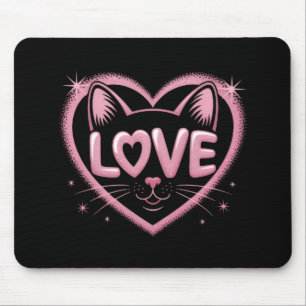 Sparkling Cat Love Mouse Mat