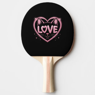 Sparkling Cat Love Ping Pong Paddle