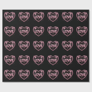 Sparkling Cat Love Wrapping Paper