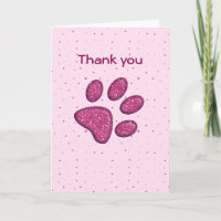 sparkling cat paw print - pink