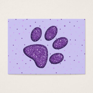 sparkling cat paw print - purple