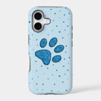 sparkling cat paw print - sky