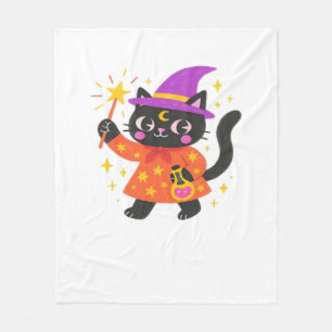 Sparkling Celestial Kitty Witch Classic T-Shirt Fleece Blanket