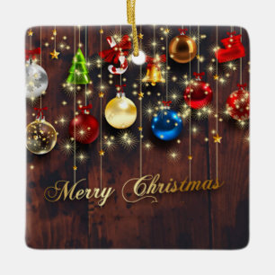 Sparkling Christmas balls, Stars & snowflakes Ceramic Tree Decoration