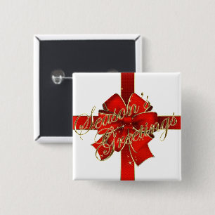 Sparkling Christmas Bow Button