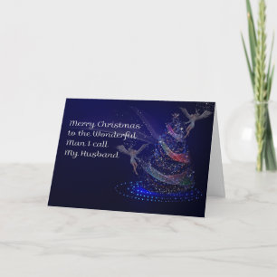 Sparkling Christmas Card for Husband