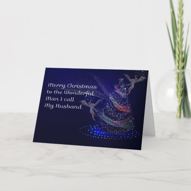 Sparkling Christmas Card for Husband (Front)