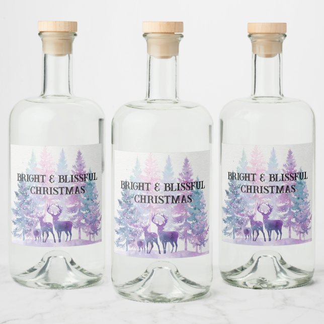 Sparkling Christmas Cheer Labels | Holiday Gift  (Bottles)