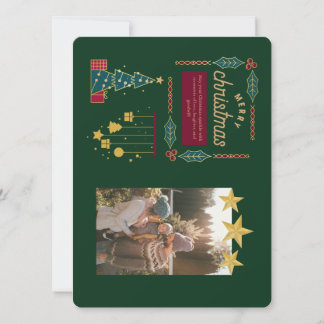 Sparkling Christmas Family Greeting Card 