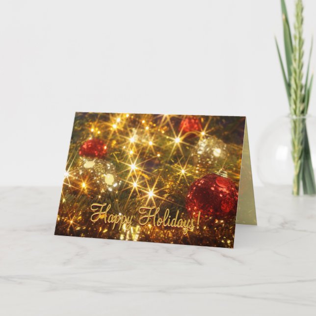 Sparkling Christmas Greeting Card (Front)