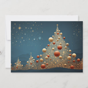 Sparkling Christmas Tree 5 Holiday Card