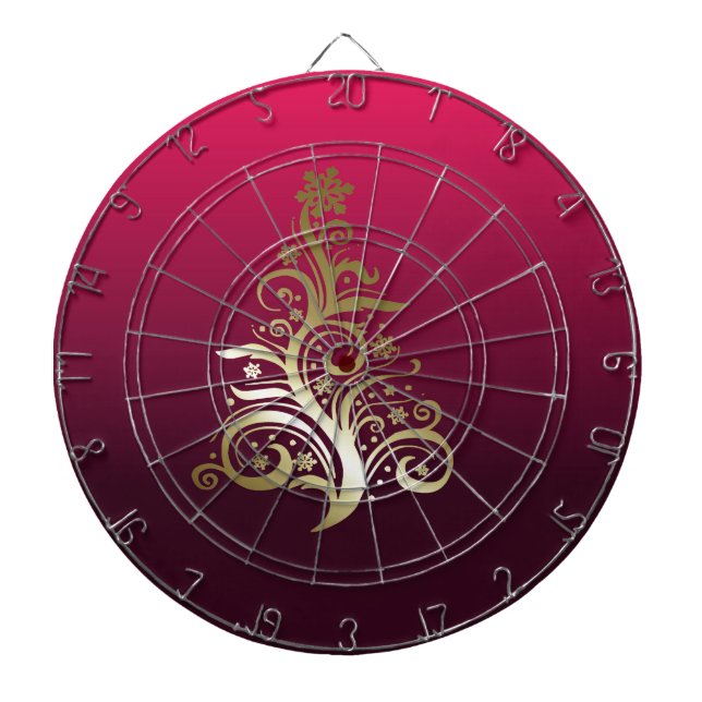 Sparkling Christmas tree Dartboard (Front)