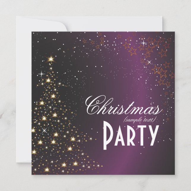 Sparkling Christmas Tree / Party invitations (Front)