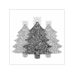 Sparkling Christmas tree silhouette  Self-inking Stamp