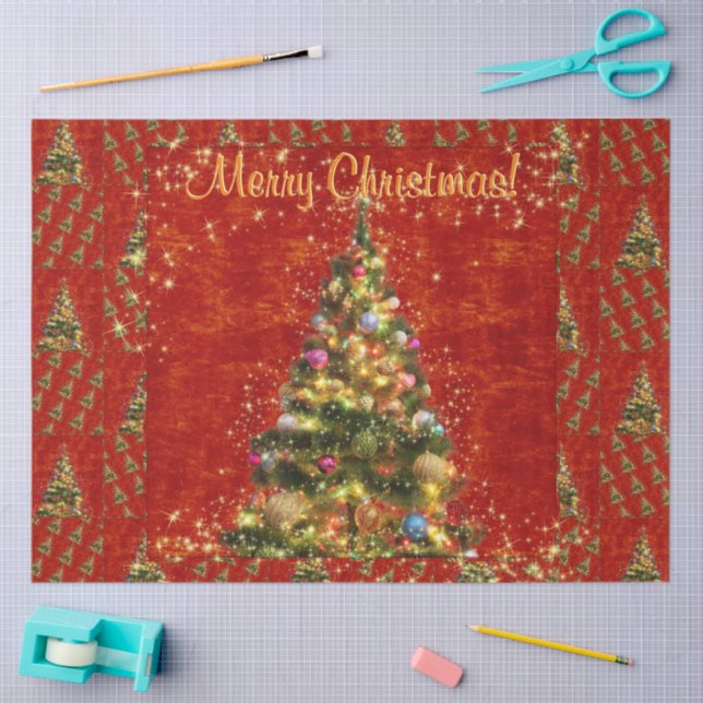 Sparkling Christmas Tree Tissue Paper (Craft)