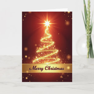 Sparkling Cone Christmas Card