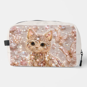 Sparkling Crystal Cute Cat Aesthetic Toilette Bag