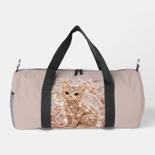 Sparkling Crystal Cute Cat Aesthetic Toilette Bag