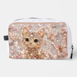 Sparkling Crystal Cute Cat Aesthetic Toilette Bag