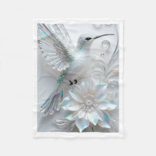 Sparkling Crystal Hummingbird Throw Blanket