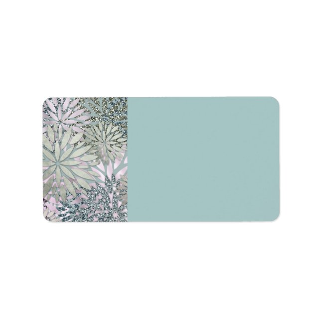 Sparkling Dahlia Flowers return address label (Front)