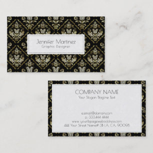 Sparkling damasks pattern business card