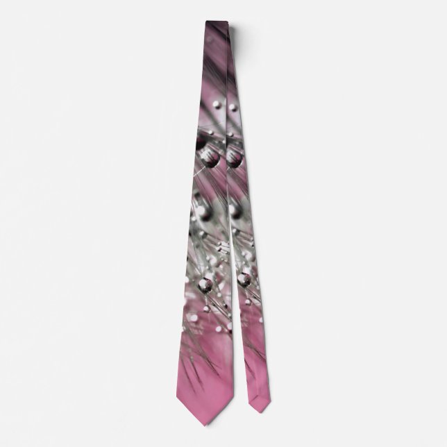 Sparkling Dew Dandelion Hot Pink Tie (Front)