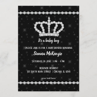 Sparkling Diamond Crown - choose your background Invitation