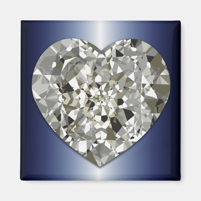 Sparkling Diamond Heart Magnet (Front)