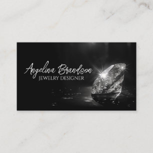 Sparkling Diamond Jeweller Crystal Jewellery Desig Business Card