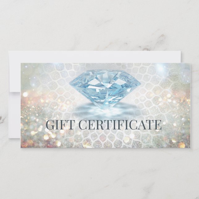 Sparkling Diamond Jewellery Designer Gift Card (Front)