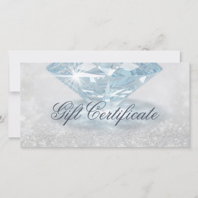 Sparkling Diamond Jewellery Designer Gift Card (Front)