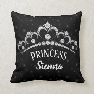 Sparkling Diamond Tiaras - choose your background Cushion