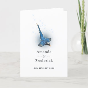 Sparkling Fantasy Bird Wedding Programme