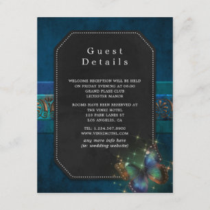 Sparkling Fantasy Vintage Wedding Guest Details Enclosure Card