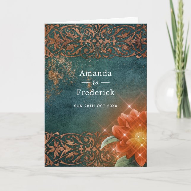 Sparkling Fantasy Vintage Wedding Programme (Front)