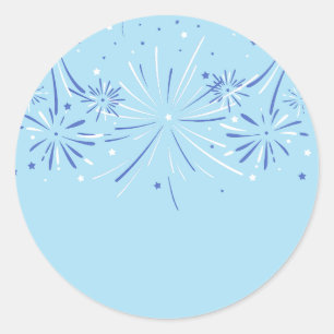 Sparkling Firecracker, 4th of July  Classic Round Sticker