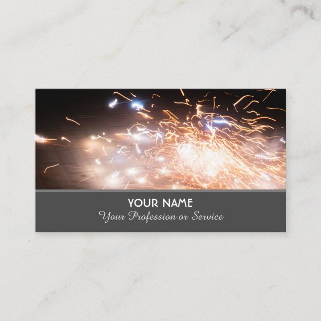 Sparkling fireworks for explosive moments business card (Front)