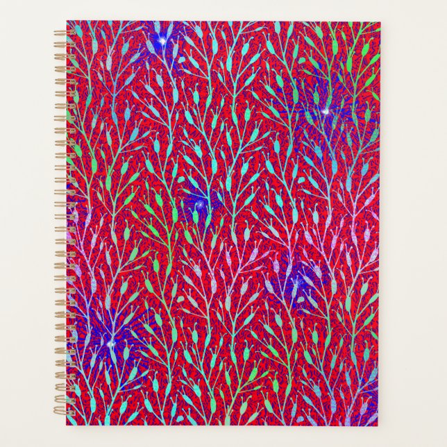 Sparkling Fireworks Party Pattern  Planner (Front)