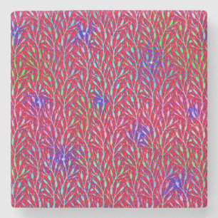 Sparkling Fireworks Party Pattern Stone Coaster