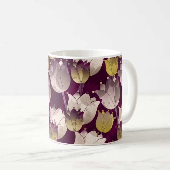 Sparkling Floral Elegance Coffee Mug (Front Right)