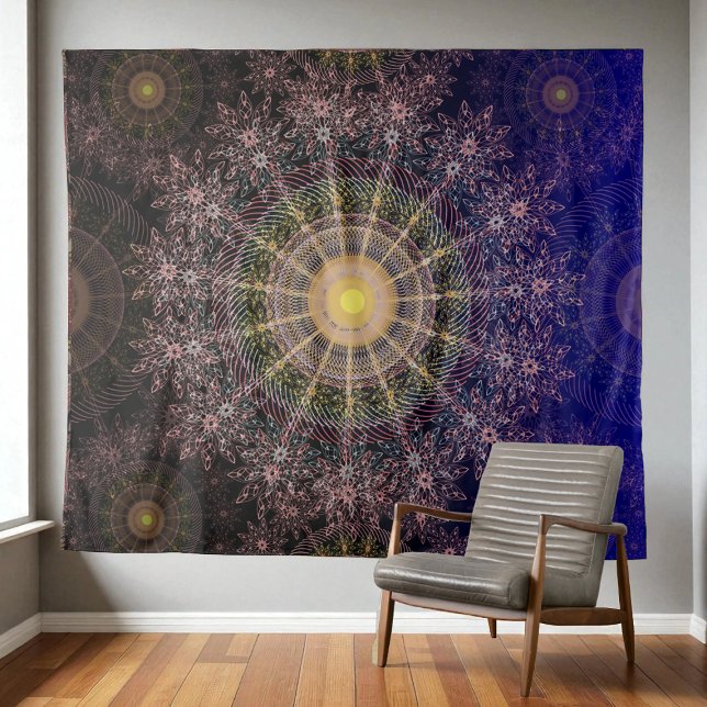 Sparkling flower art in the clear night sky tapestry (Creator Uploaded)