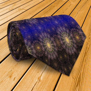 Sparkling flower art in the clear night sky tie